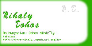 mihaly dohos business card